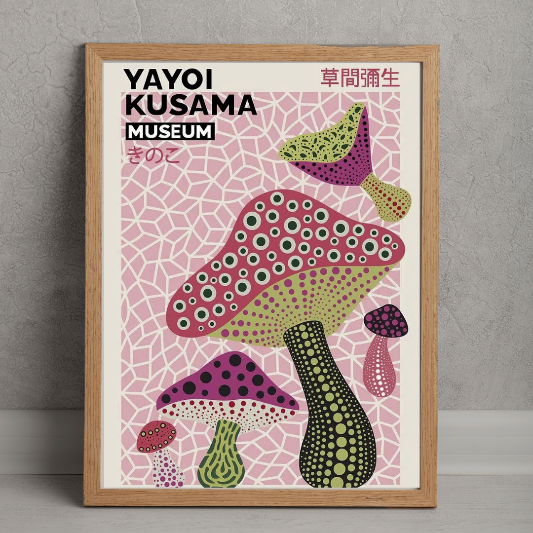 Cuadro Yayoi Kusama Mushroom N•1